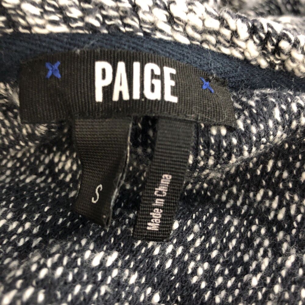 Paige Women's Martine Marled Slub V-Neck Pullover Sweater Gray Small - Picture 4 of 5